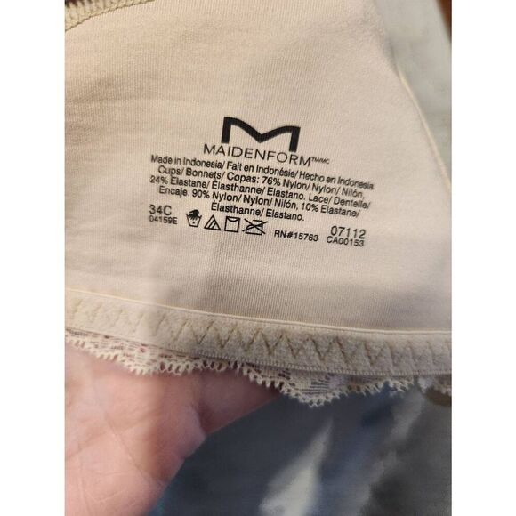 Maidenform One Fab Fit Everyday Full Coverage Racerback Bra Size 34C 07112 - Picture 3 of 3